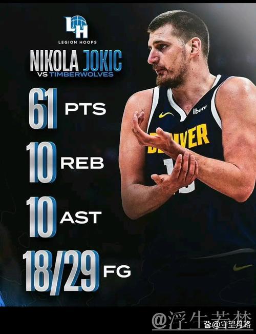 约基奇61分三双无力回天 掘金负于森林狼